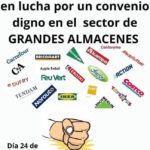 Concentración por un convenio digno en grandes almaces